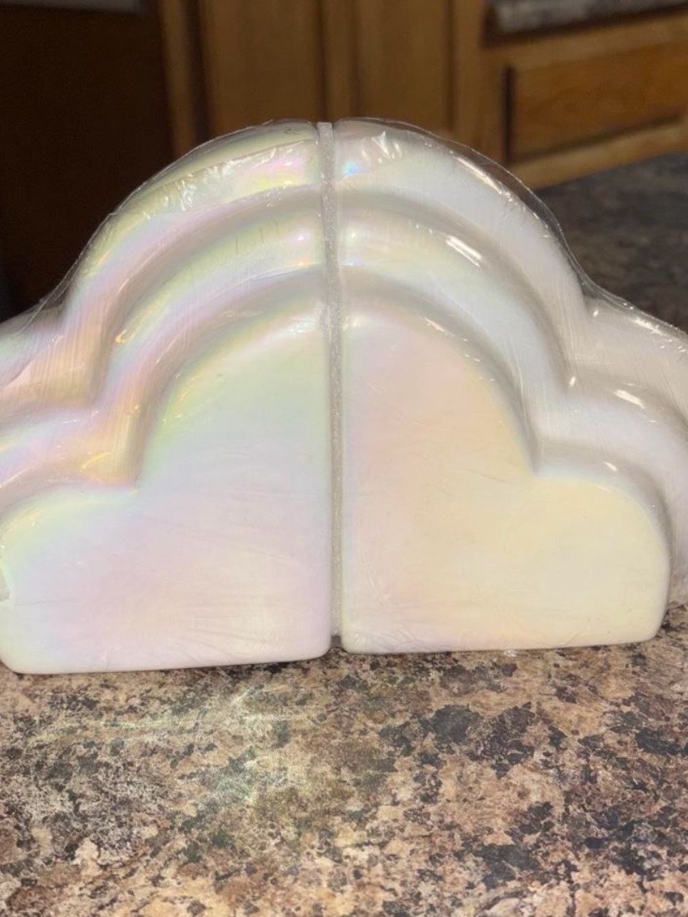 Iridescent Cloud Bookends - Pair